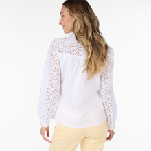 Load image into Gallery viewer, Esqualo Embroidered Sleeve Blouse | Off White

