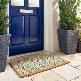 My Mat Sage Green Woodblock Outdoor Mat