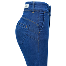 Load image into Gallery viewer, Close up of side of Salsa Secret Cropped Medium Rise, with a white background.
