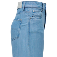 Load image into Gallery viewer, Light blue jeans on a white background
