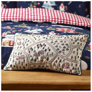 Christmas Ski Village Cushion | 30x50cm