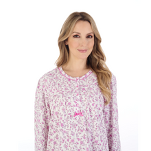 Load image into Gallery viewer, Slenderella Ditsy Floral Jersey Nightdress | Pink
