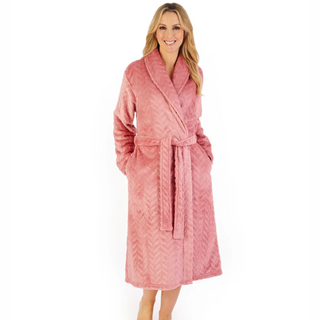 Slenderella Embossed Dressing Gown | Pink