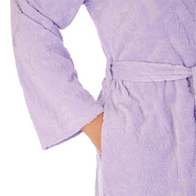 Load image into Gallery viewer, Slenderella Floral Towelling Belted Robe | Lilac
