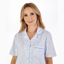Load image into Gallery viewer, Slenderella Monoprint Jersey Pyjama | Blue
