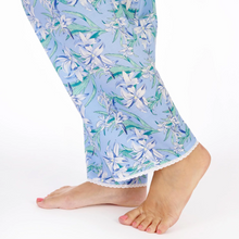 Load image into Gallery viewer, Slenderella Tropical Flower Print Tailored Woven Pyjama | Blue
