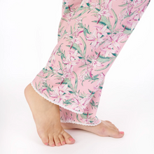 Load image into Gallery viewer, Slenderella Tropical Flower Print Tailored Woven Pyjama | Pink
