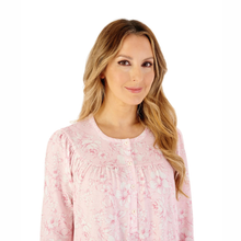 Load image into Gallery viewer, Slenderella Long Sleeve Floral Jersey Nightdress
