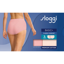 Load image into Gallery viewer, Sloggi Basic+ 3 Pack Maxi Brief | Cream/Blush/Pink
