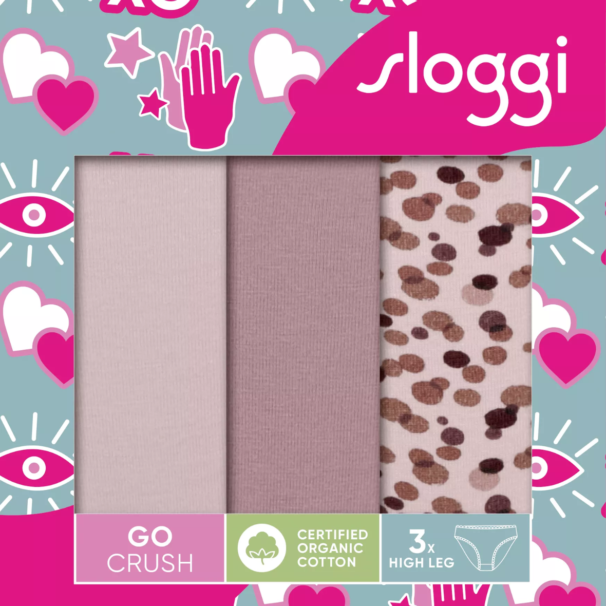 Sloggi Go Crush High Leg 3 Pack Brief | Leopard Print