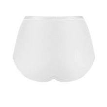 Load image into Gallery viewer, A product shot of the back of the Sloggi Romance Maxi Brief in White. 
