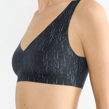 Load image into Gallery viewer, Sloggi Zero Feel 2.0 Festive Bralette | Black/Silver
