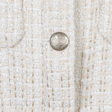 Load image into Gallery viewer, Esqualo short tweed gilet closeup in offwhite colour 
