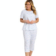 Load image into Gallery viewer, Lady in PJ Set with Blue Print
