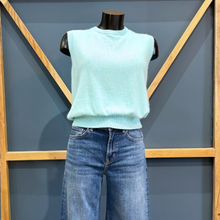 Load image into Gallery viewer, Twns The Label Sleeveless Round-Neck Jumper | Aqua
