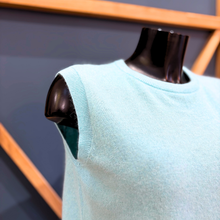 Load image into Gallery viewer, Twns The Label Sleeveless Round-Neck Jumper | Aqua
