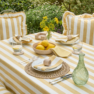 Wide Stripe Tablecloth Honeydew | 150x240cm