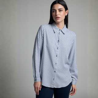 Print Long Sleeve Blouse
