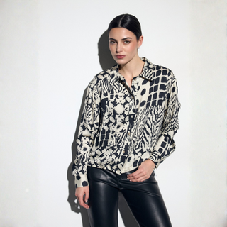 Printed Long Sleeve Blouse