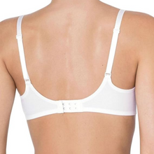 Load image into Gallery viewer, A model wearin the Triumph Modern Finesse W02 Bra in White.
