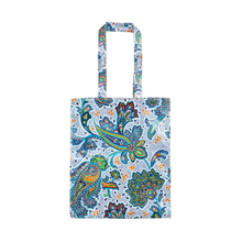 Load image into Gallery viewer, Italian Paisley Blue PVC Shopper Bag | Medium
