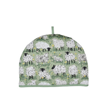 Load image into Gallery viewer, Woolly Sheep Green Cotton Tea Cosy
