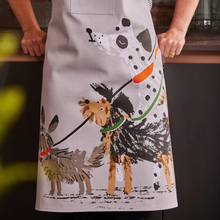 Load image into Gallery viewer, Apron on model focus of dogs 
