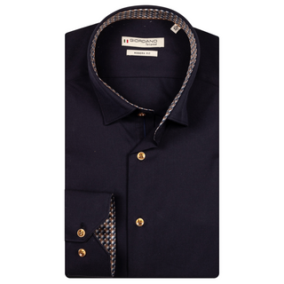 Giordano Plain L/S Shirt With Gold Button