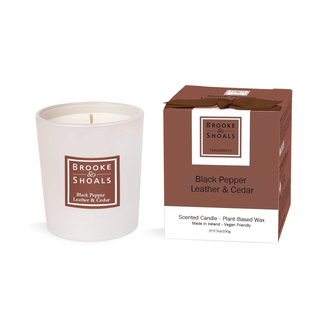 Brooke & Shoals Black Pepper Leather & Cedar Candle