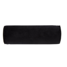 Load image into Gallery viewer, Velvet Bolster Black Cushion | 50cm x 16cm
