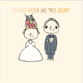 Repeat After Me. Bride&Groom Card | Susan O'Hanlon Card