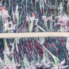 Load image into Gallery viewer, Close-up of a fabric with a floral pattern and a beige border.

