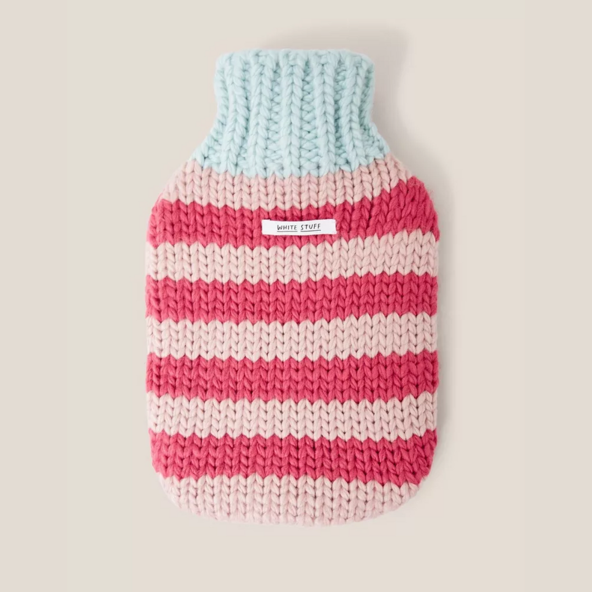White Stuff Knitted Hot Water Bottle | Pink