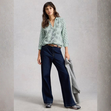 Load image into Gallery viewer, White Stuff Annie Jersey Green Print Shirt
