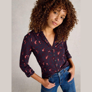 White Stuff Annie Jersey Plum Shirt