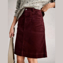 Load image into Gallery viewer, Person wearing a burgundy skirt with a neutral background
