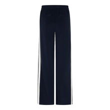 Load image into Gallery viewer, Back view of Esqualo Wide Stripe Modal Trousers in the colour Navy, with a white background.
