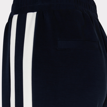 Load image into Gallery viewer, Close up of Esqualo Wide Stripe Modal Trousers in the colour Navy, with a white background.
