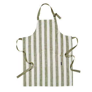 Wide Stripe Apron | Olive