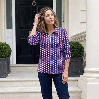 Zip Top With Collar