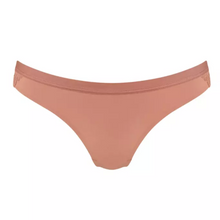 Load image into Gallery viewer, A product shot of the back of the Aura Spotlight Thong in Rose. 
