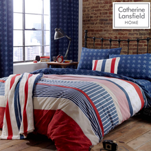 Load image into Gallery viewer, Catherine Lansfield Stars &amp; Stripes Duvet Set
