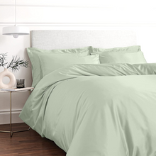 Load image into Gallery viewer, Bianca 400TC Cotton Sateen Duvet Set Green
