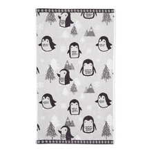 Load image into Gallery viewer, Cosy Penguins Grey Hand Towel
