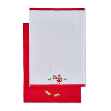 Load image into Gallery viewer, Robins &amp; Holly Guest Towel Pair
