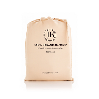 Jo Browne Organic Pillowcase Set | 400 Thread Count - White