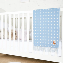 Load image into Gallery viewer, Foxford Blue Spot Baby Blanket
