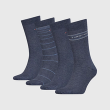 Load image into Gallery viewer, Tommy Hilfiger Sock 4pk Gift Box | Navy / Jeans / Black
