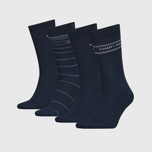 Load image into Gallery viewer, Tommy Hilfiger Sock 4pk Gift Box | Navy / Jeans / Black
