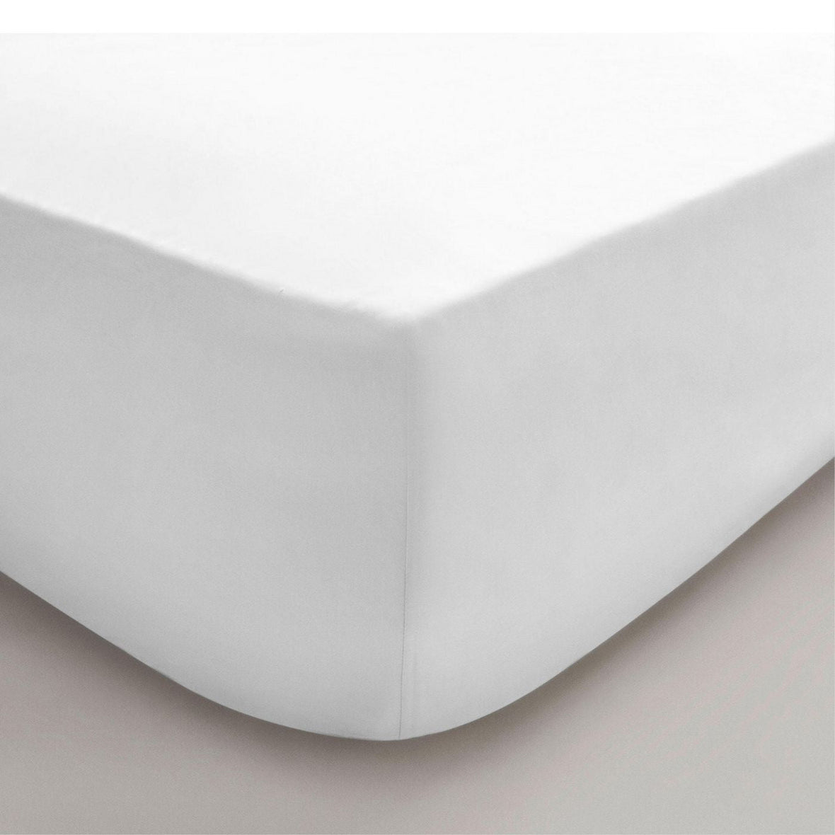 Bianca 200TC Cotton Percale Fitted Sheet | White